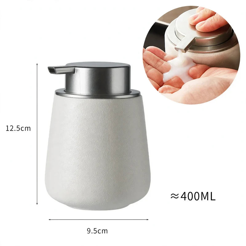 Ceramic Soap Dispenser Push Pump Large Capacity