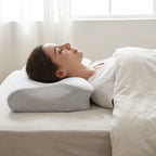 Cervical Support Pillow 2-Zone Contoured Memory Foam Washable Cover