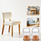 Chair Leg Protectors Square Legs Felt Base & Flexible Cap