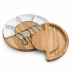Charcuterie Board Acacia Wood Ceramic Bowls & Stainless Steel Knives