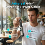 Charging Cable 4-in-1 Digital Power Display Keychain
