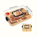 Cheese Board Reversible Wood Snap-On Acrylic Lid
