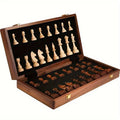 Chess Set Foldable Solid Hardwood Integrated Storage