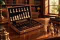Chess Set Solid Wood Folding Board Built-In Storage
