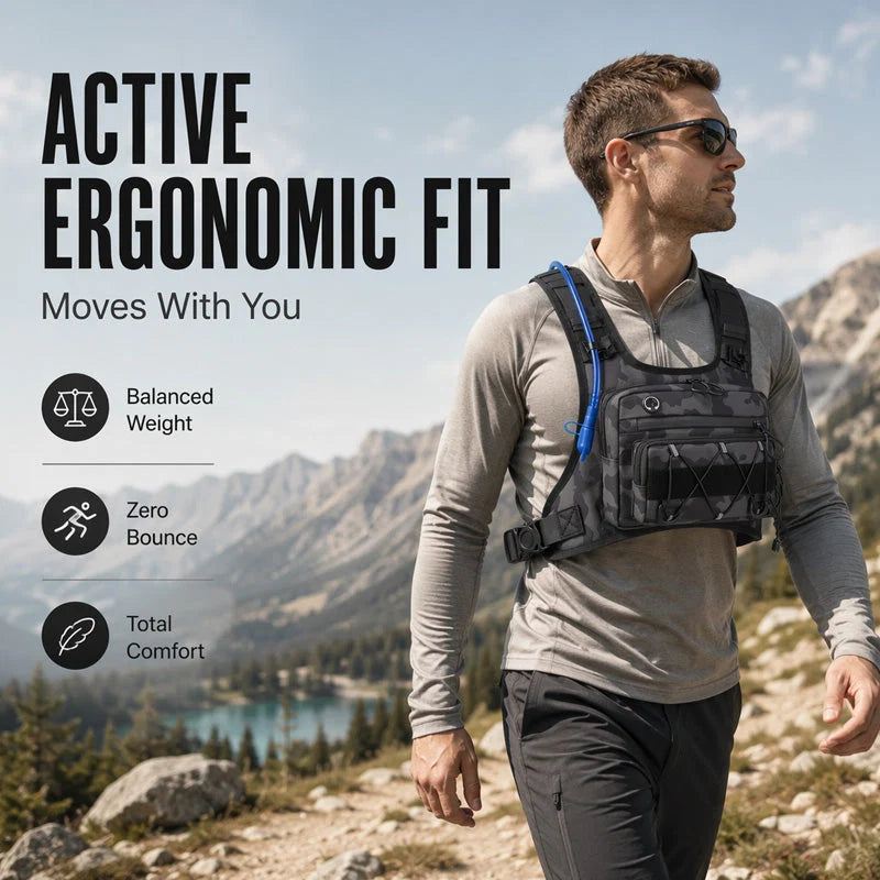 Chest Bag Water-Repellent Oxford Adjustable Vest-Style