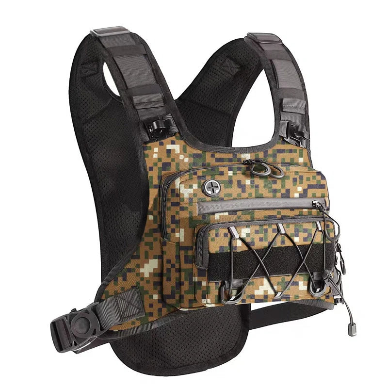 Chest Bag Water-Repellent Oxford Adjustable Vest-Style