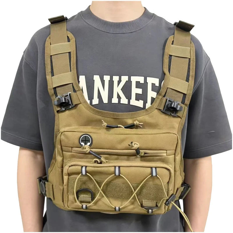 Chest Bag Water-Repellent Oxford Adjustable Vest-Style