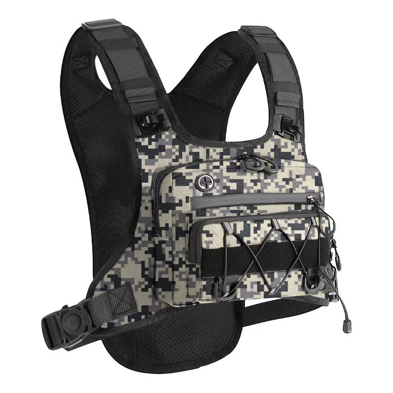 Chest Bag Water-Repellent Oxford Adjustable Vest-Style
