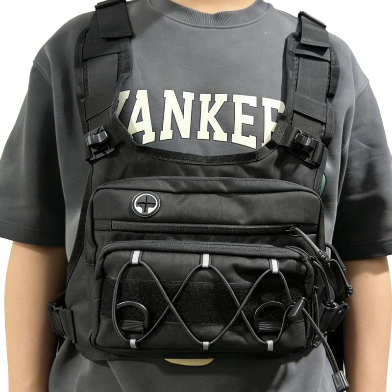 Chest Bag Water-Repellent Oxford Adjustable Vest-Style