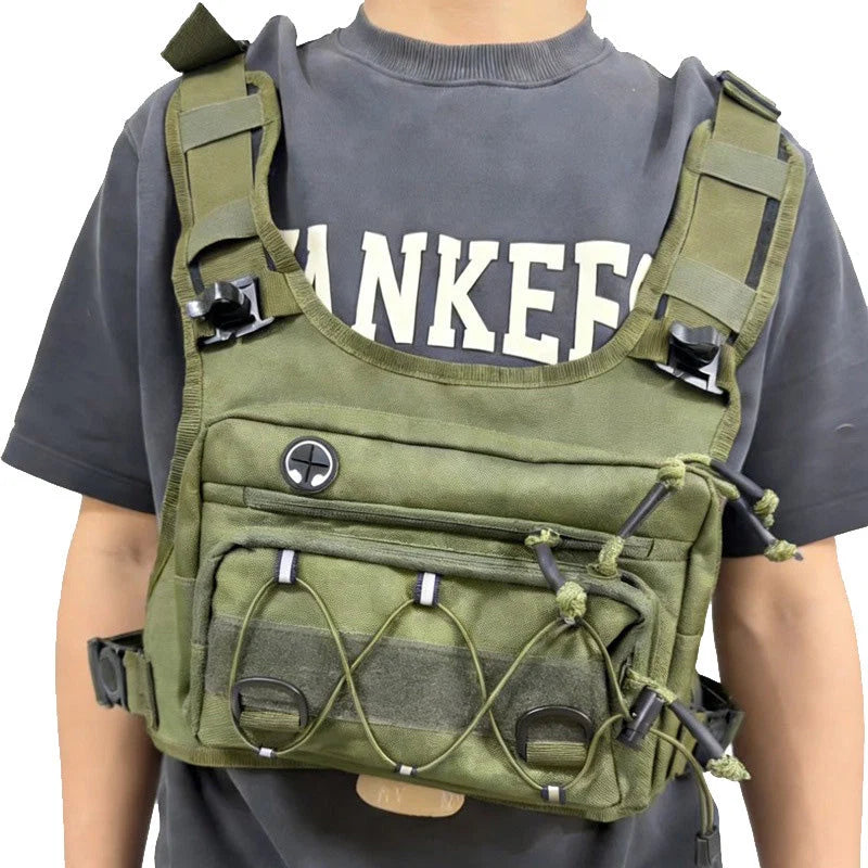 Chest Bag Water-Repellent Oxford Adjustable Vest-Style