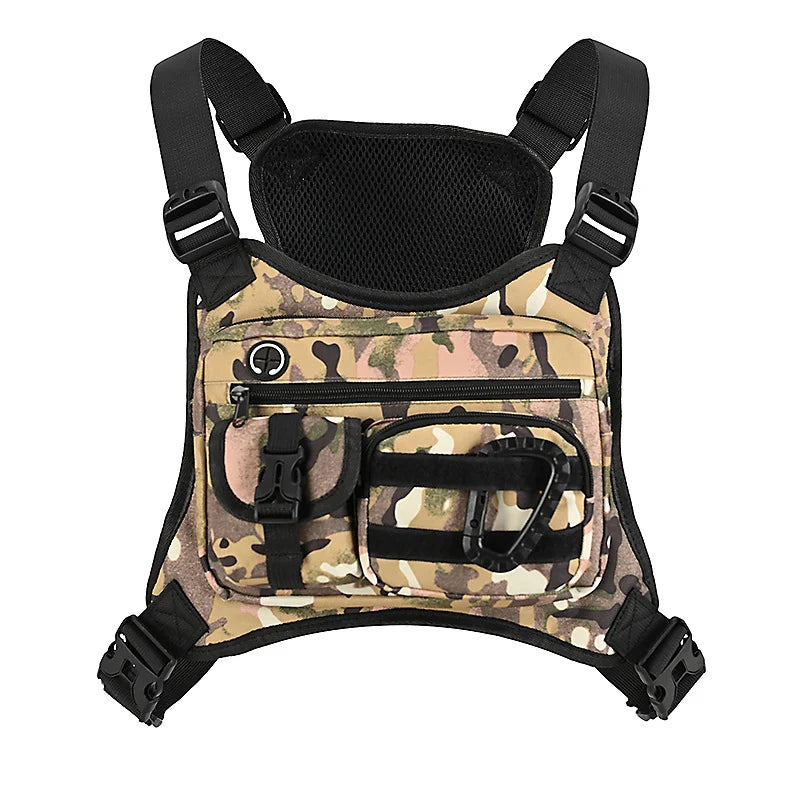 Chest Rig Weather-Resistant Adjustable Straps Multiple Pockets