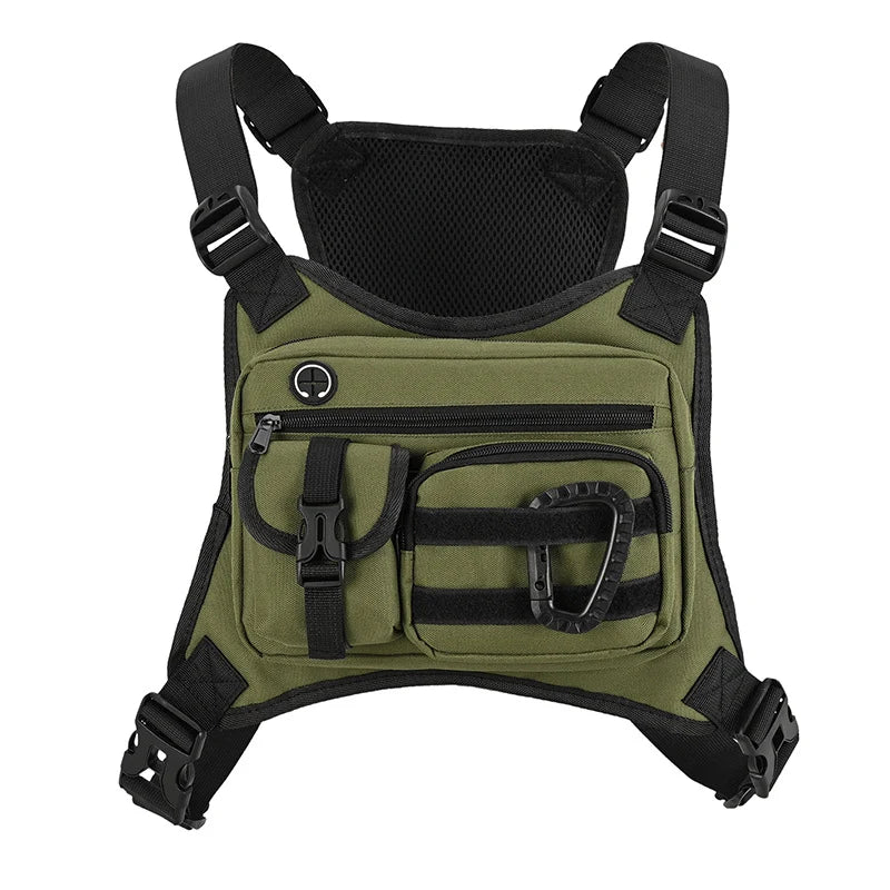 Chest Rig Weather-Resistant Adjustable Straps Multiple Pockets
