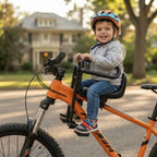 Child Bike Seat Front-Mounted Foldable Footrests & Padded Seat