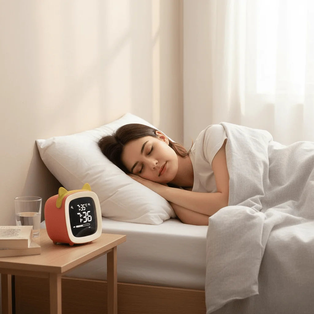 Children’s Alarm Clock Animal Design Dimmable LED Night Light