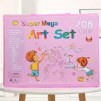 Children's Art Set 208-Piece Foldable Case & Easel