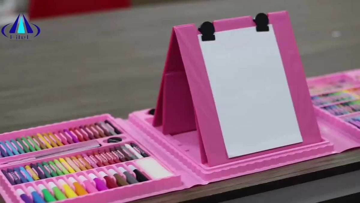 Children's Art Set 208-Piece Foldable Case & Easel