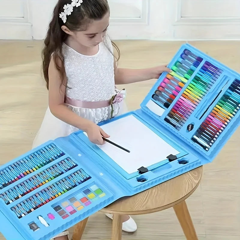 Children's Art Set 208-Piece Foldable Case & Easel