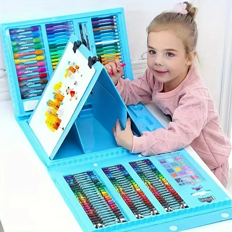 Children's Art Set 208-Piece Foldable Case & Easel