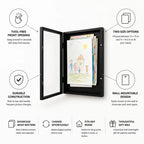 Children's Artwork Frame Front-Opening Tool-Free Wall-Mountable Two Sizes