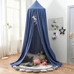 Children's Bed Canopy Breathable Cotton-Blend Single-Point Hanging