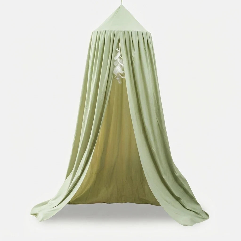 Children's Bed Canopy Breathable Polyester-Cotton Single-Point Hanging