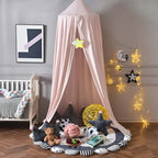 Children's Bed Canopy Breathable Polyester-Cotton Single-Point Hanging