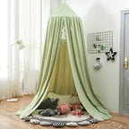 Children's Bed Canopy Breathable Polyester-Cotton Single-Point Hanging