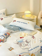 Children's Bedding Set Reversible Space Design Cotton Blend