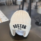 Children’s Knit Hat Stretchy Fold-Up Ear Flaps