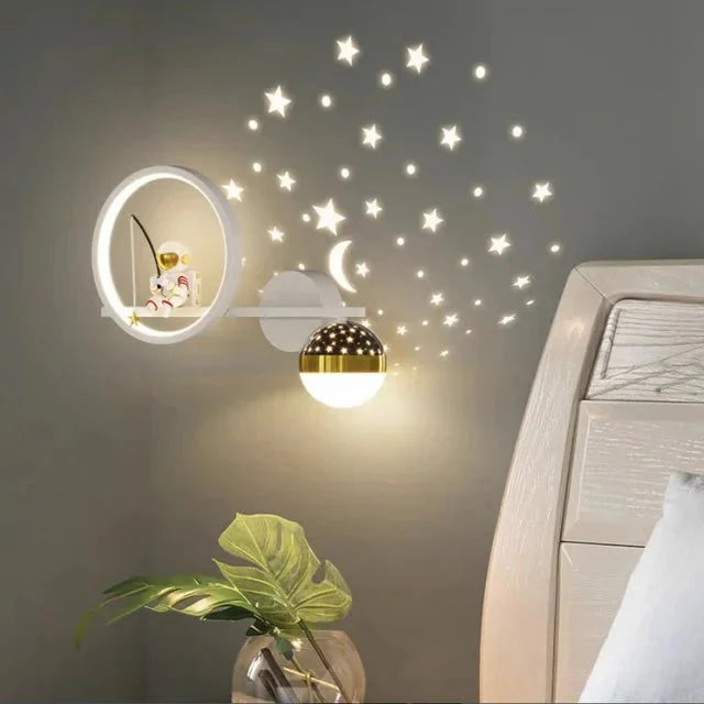 Children's Wall Light Moon & Star Integrated Warm LED