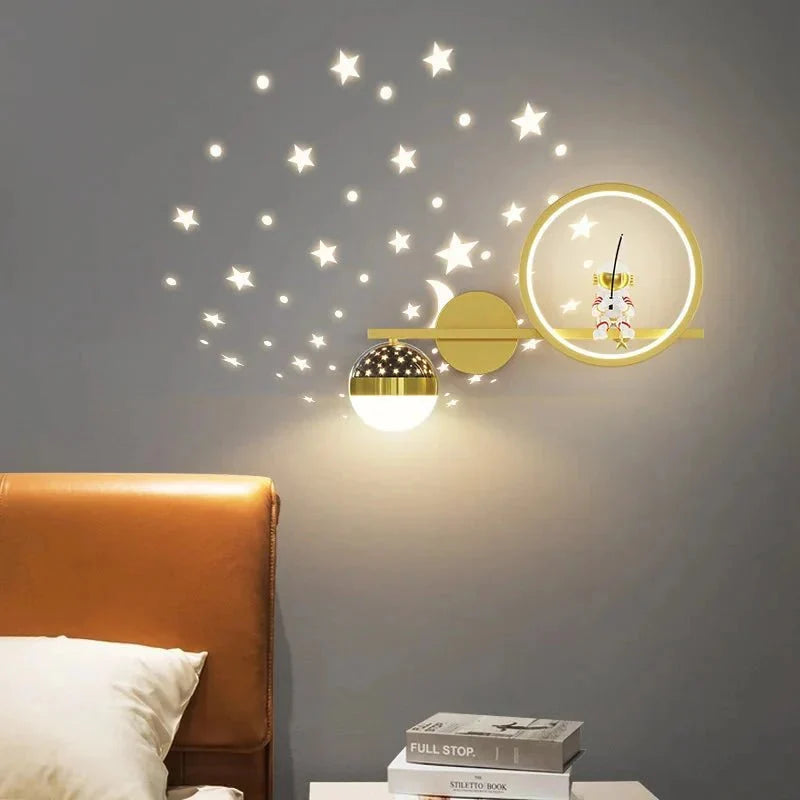 Children's Wall Light Moon & Star Integrated Warm LED