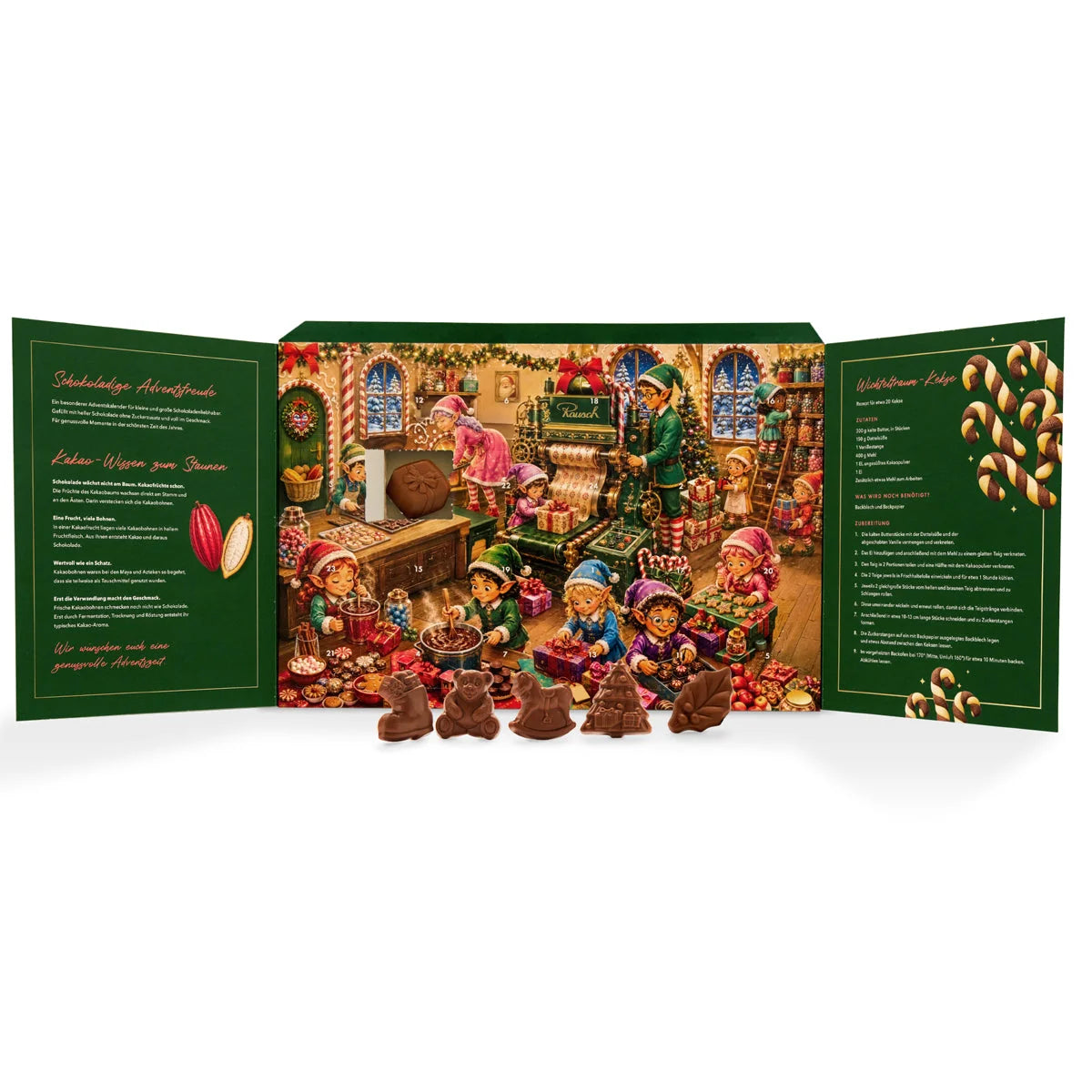 Chocolate Advent Calendar No Added Sugar Fairtrade Cocoa