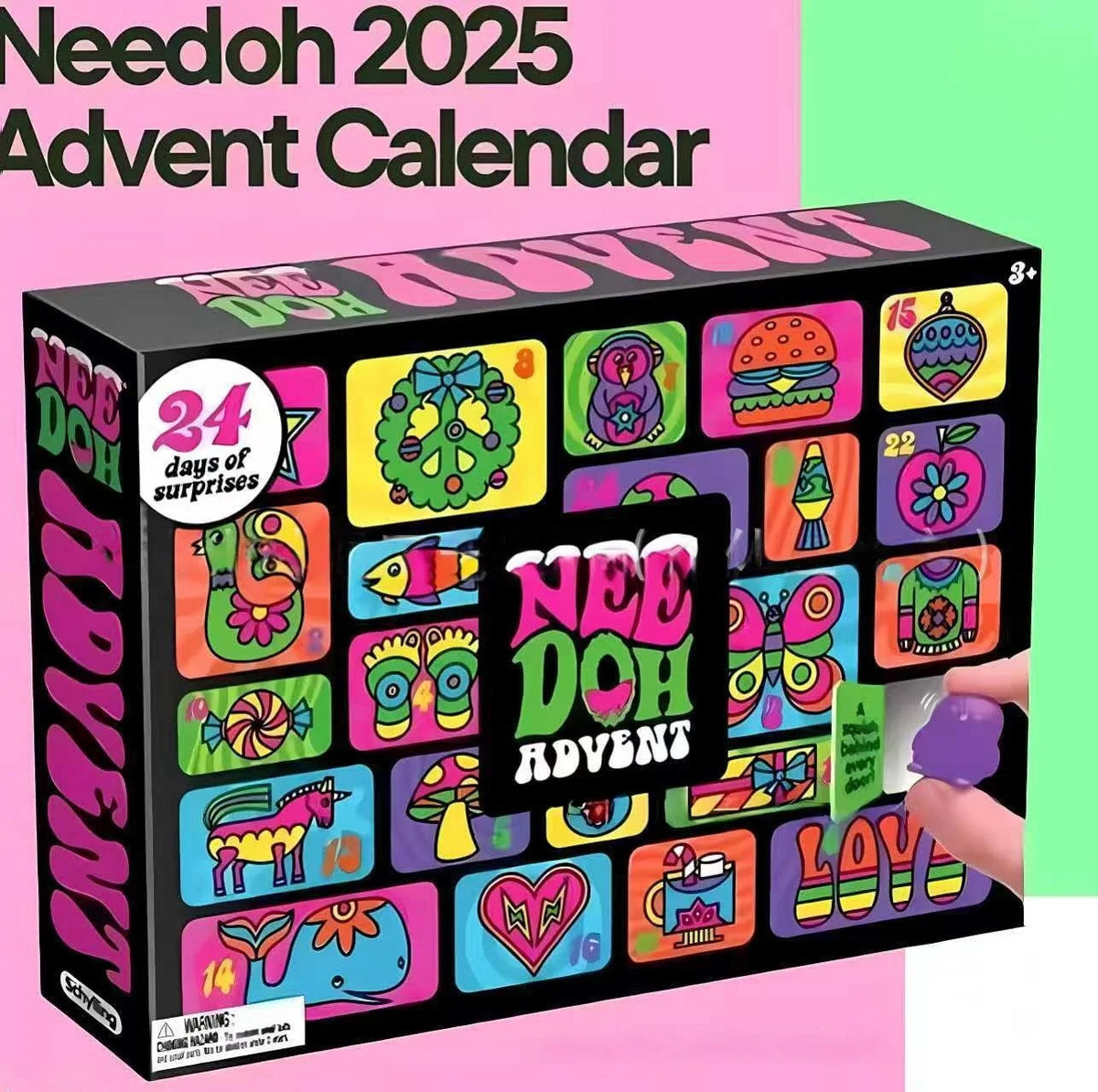 Christmas Advent Calendar 24 Surprise Compartments Resin Figures