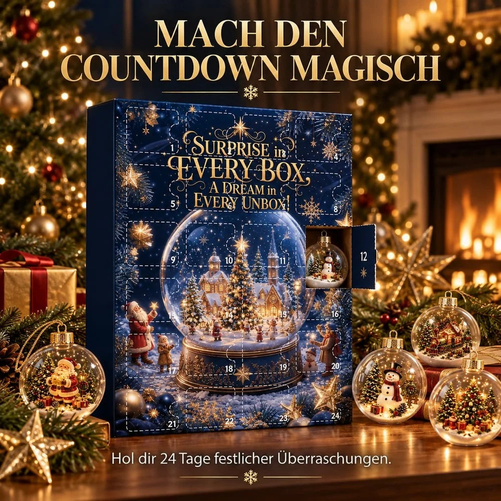 Christmas Bauble Advent Calendar 24-Day Countdown With 24 Ornaments