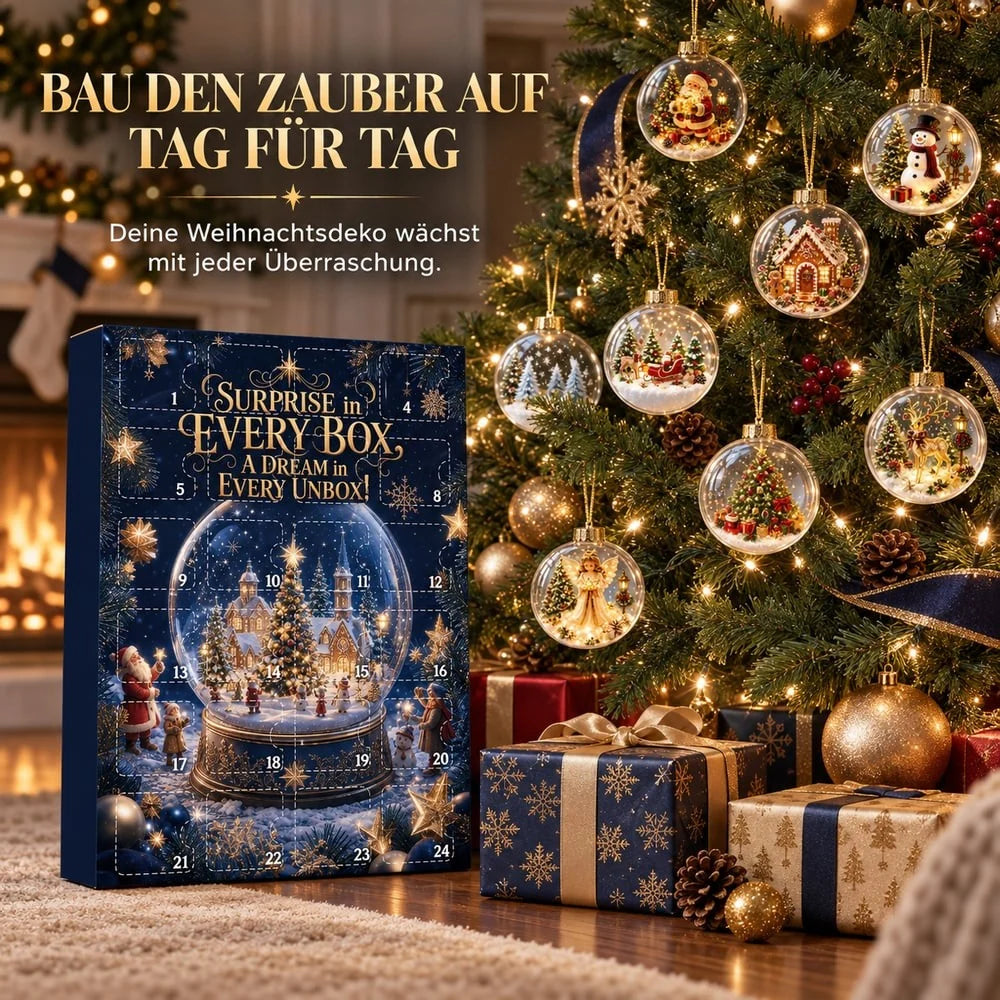 Christmas Bauble Advent Calendar 24-Day Countdown With 24 Ornaments