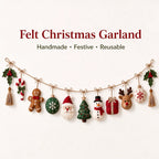 Christmas Garland Handmade Felt Reusable@endsection