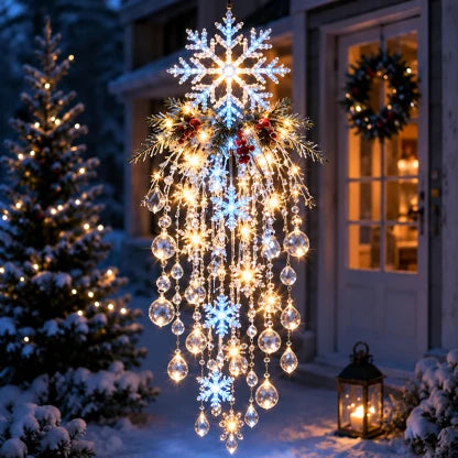 Christmas Hanging Lights Cascading LED Remote-Controlled