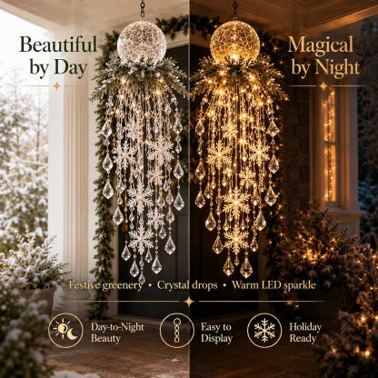 Christmas Hanging Lights Cascading LED Remote-Controlled