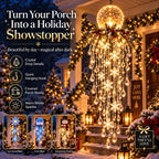 Christmas Hanging Lights Cascading LED Remote-Controlled