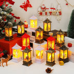 Christmas Lantern LED Moving Santa Motif