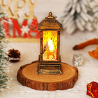 Christmas Lantern LED Moving Santa Motif