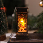 Christmas Lantern LED Moving Santa Motif