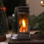 Christmas Lantern LED Moving Santa Motif