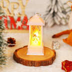 Christmas Lantern LED Moving Santa Motif