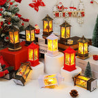 Christmas Lantern LED Moving Santa Motif