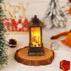 Christmas Lantern LED Moving Santa Motif