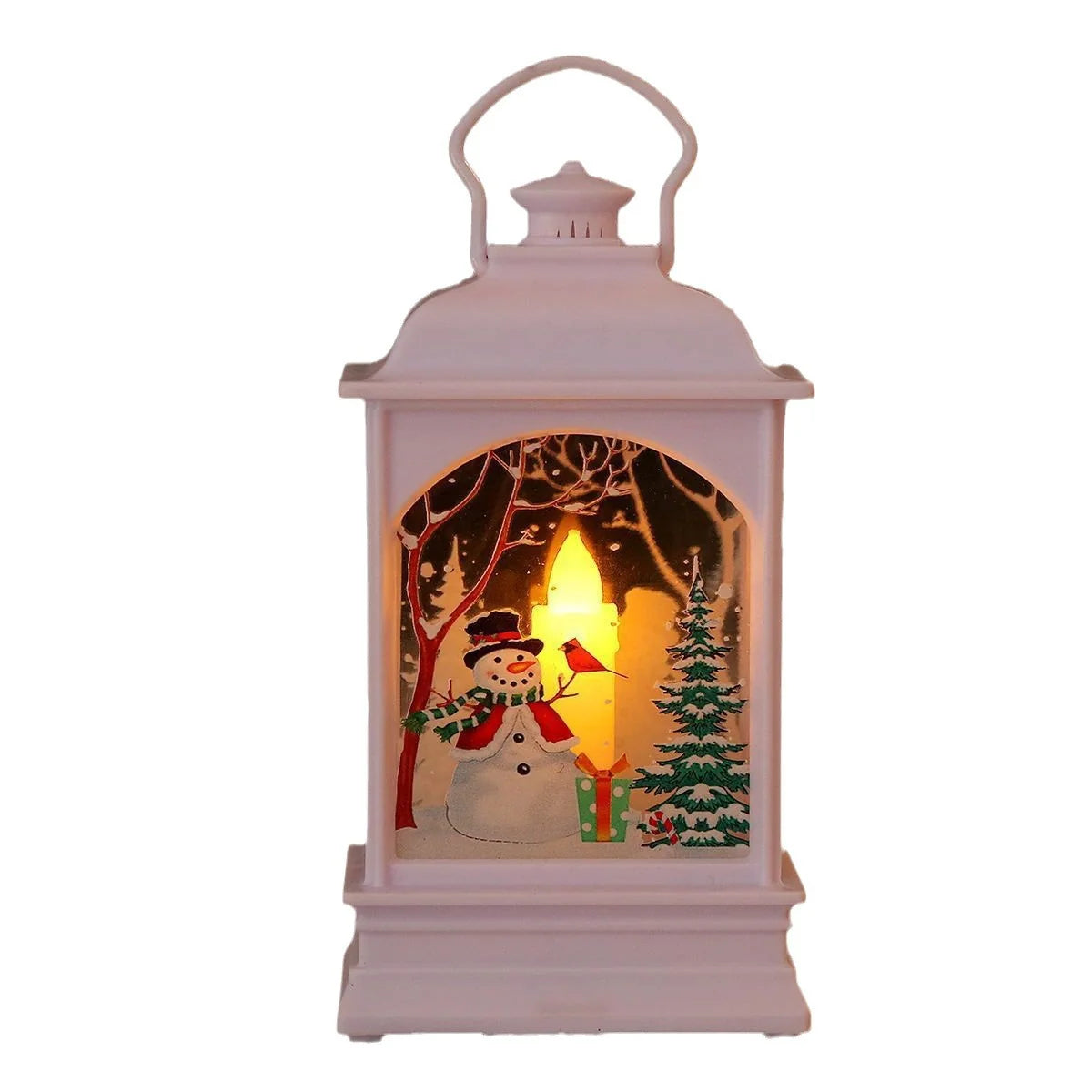 Christmas Lantern LED Moving Santa Motif
