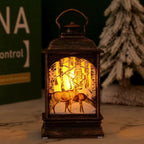 Christmas Lantern LED Moving Santa Motif