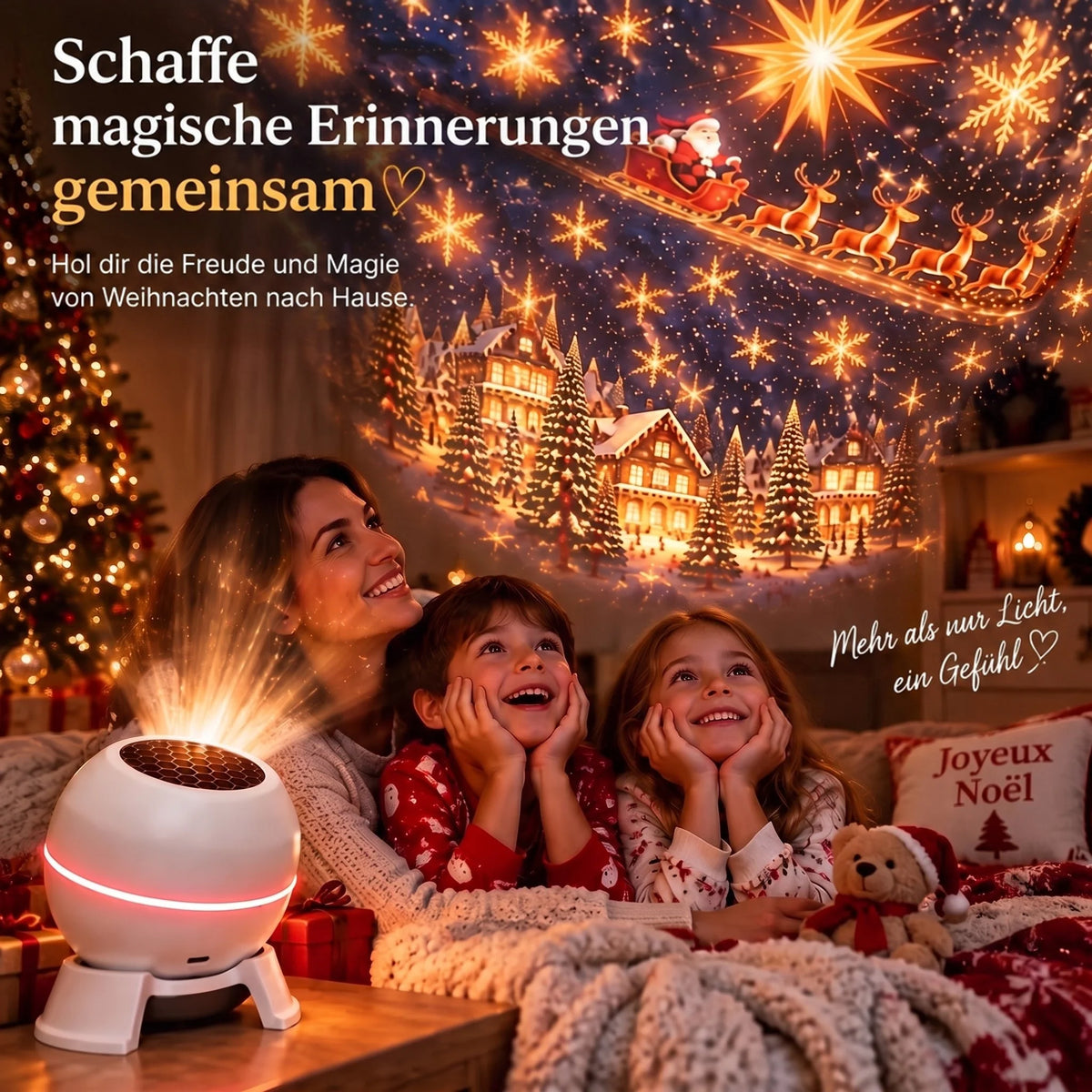 Christmas Light Projector Animated Patterns USB Powered Indoor Use