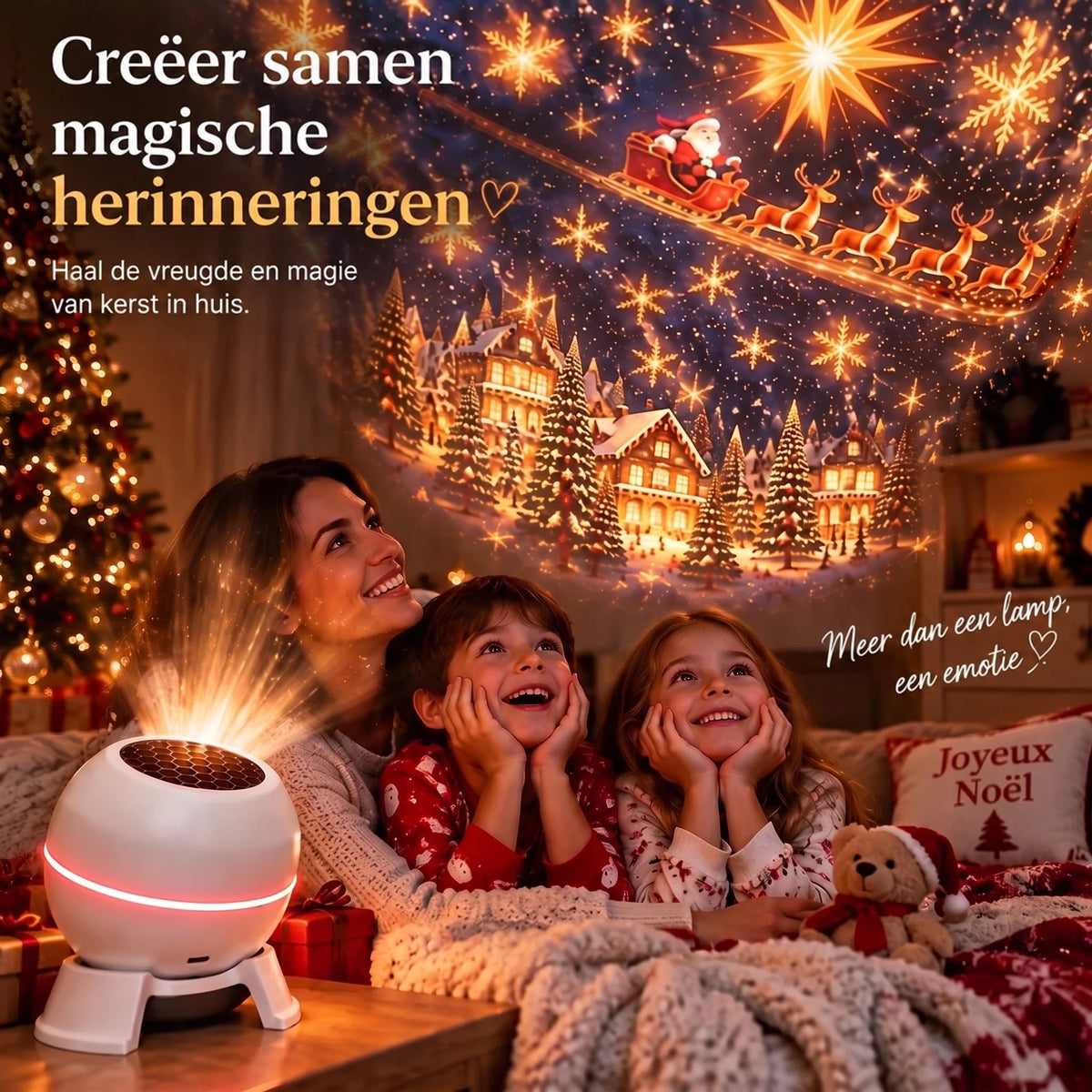 Christmas Light Projector Animated Patterns USB-Powered Indoor Use